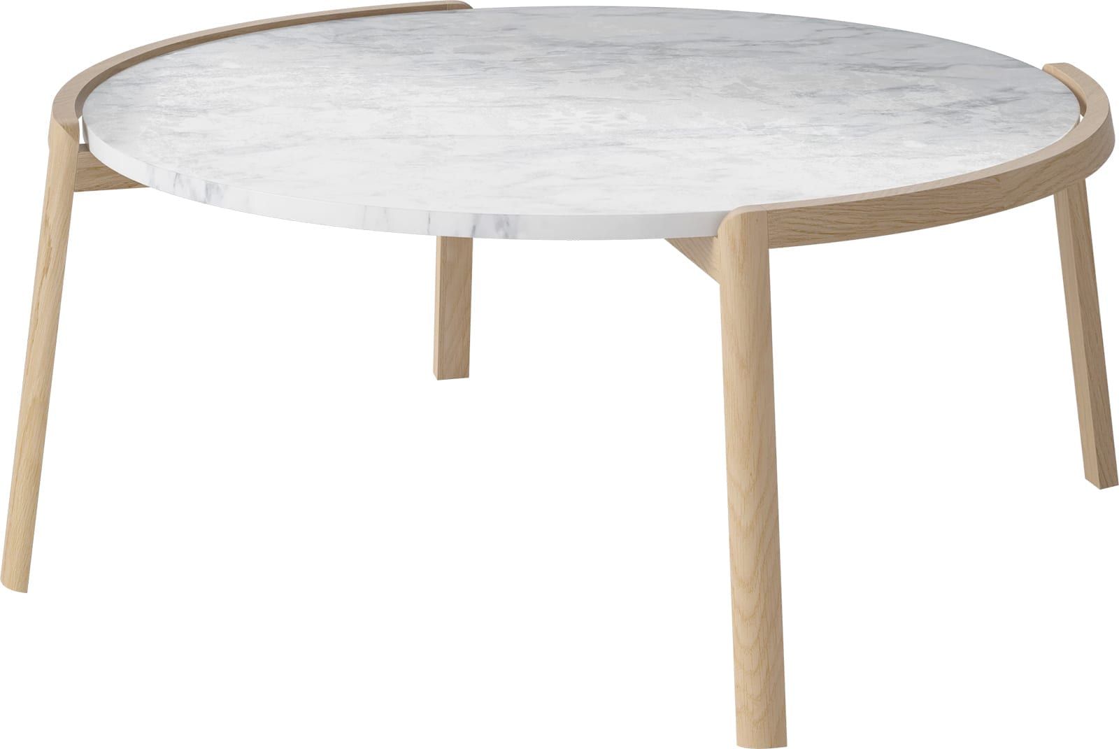 Mix coffee table - Large - White - White Oak-10747