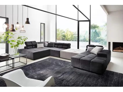 OREGON U-shaped sofa with chaise longue and open end
