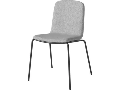 PALM upholstered dining chair with metal legs