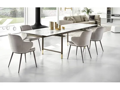 FOYER dining armchair with metal legs