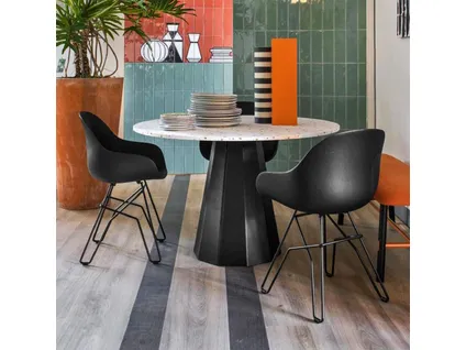 ACADEMY pp dining armchair with metal legs