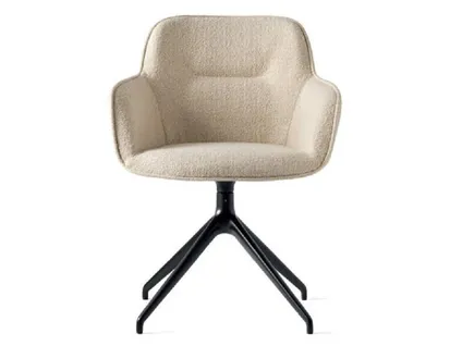 COCOON armchair with swivel base