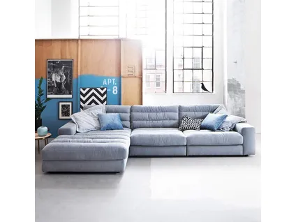 STRIPES 3 seater modular sofa with chaise longue