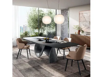 SEASHELL rounded dining table - Ceramic