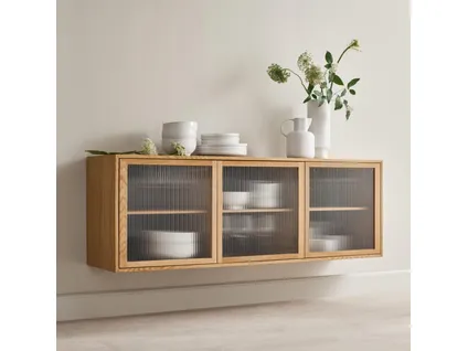 CASE sideboard with shelves - Wall mounted