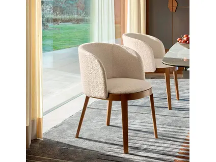 ADÈL upholstered dining armchair - Rounded