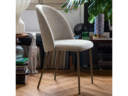 TUKA MID upholstered dining chair - Metal
