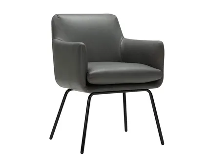 MOA BISTRO leather dining armchair