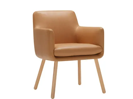 MOA BISTRO leather dining armchair