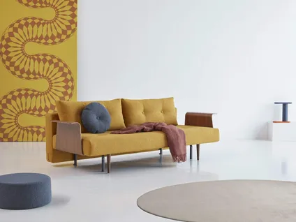 RECAST sofa bed with walnut arms