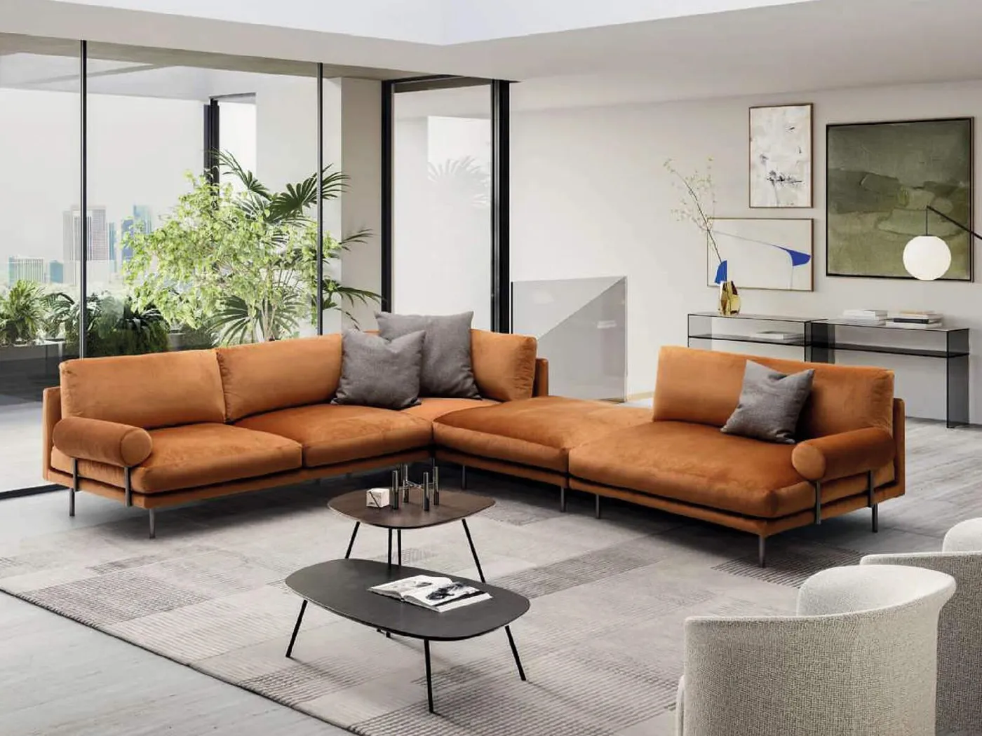 Calligaris Mies Roll 5 seater modular sofa // Mies Roll 5 személyes moduláris kanapé