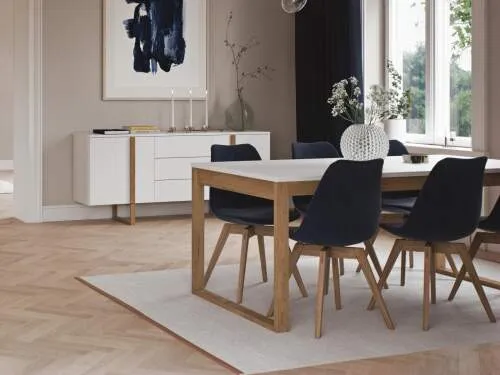 Birka dining table white oak// Birka étkezőasztla fehér tölgy