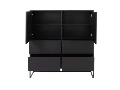 lipp- highboard- veneer- shadow - black - lipp- tálaló-furnérozott - sötétszürke