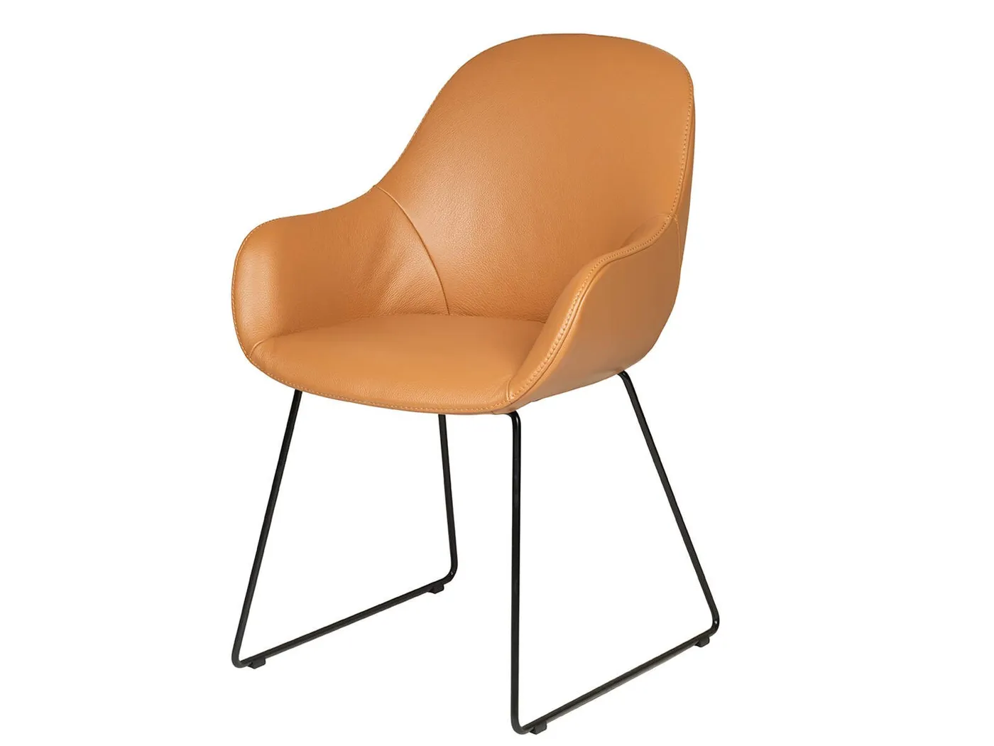 Layla leather amrchair with sled base// Layla bőr karosszék szánkótalppal