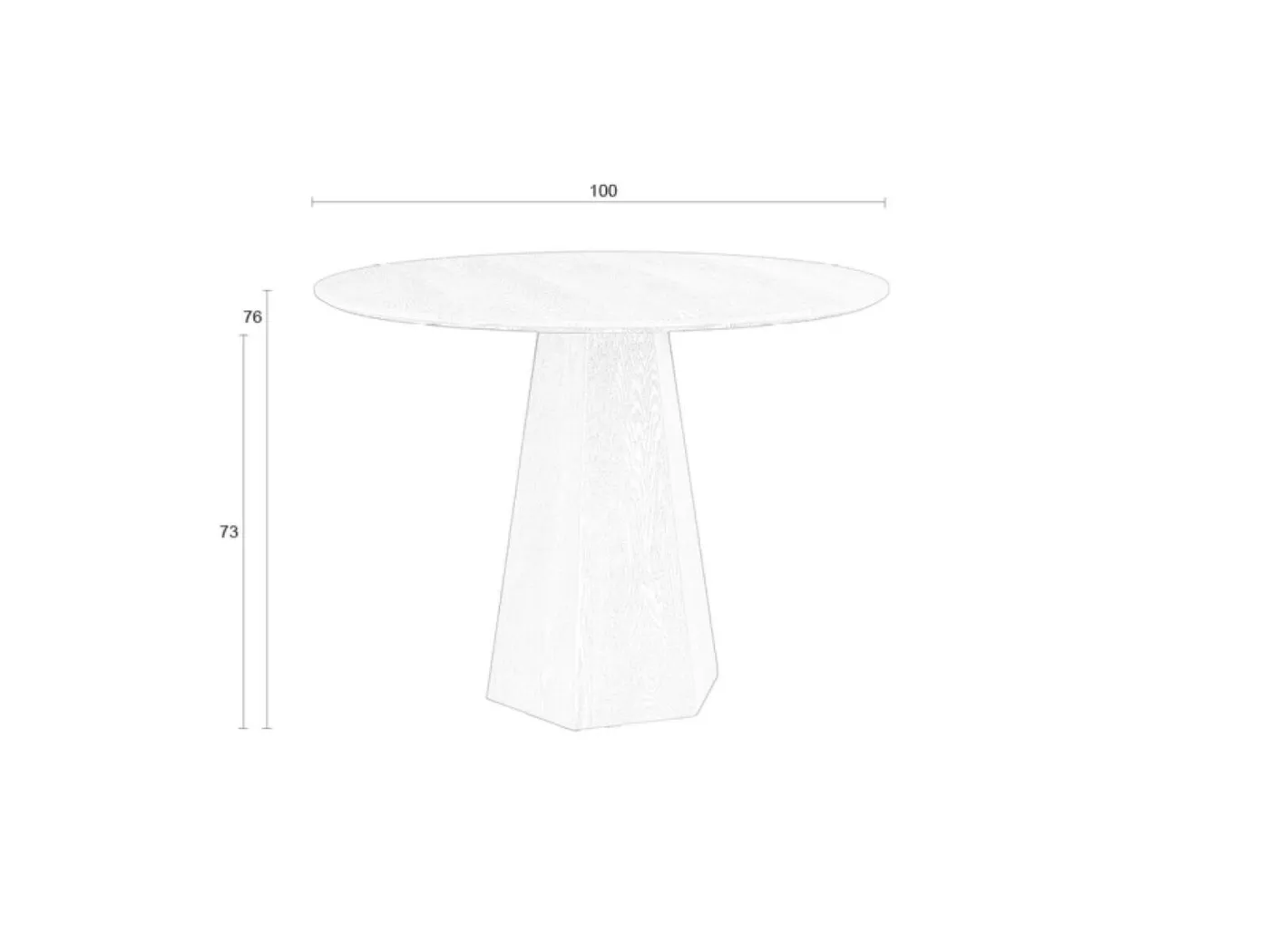 Zuiver Pilar round table brown rice // Pilar kerek asztal barna rizs