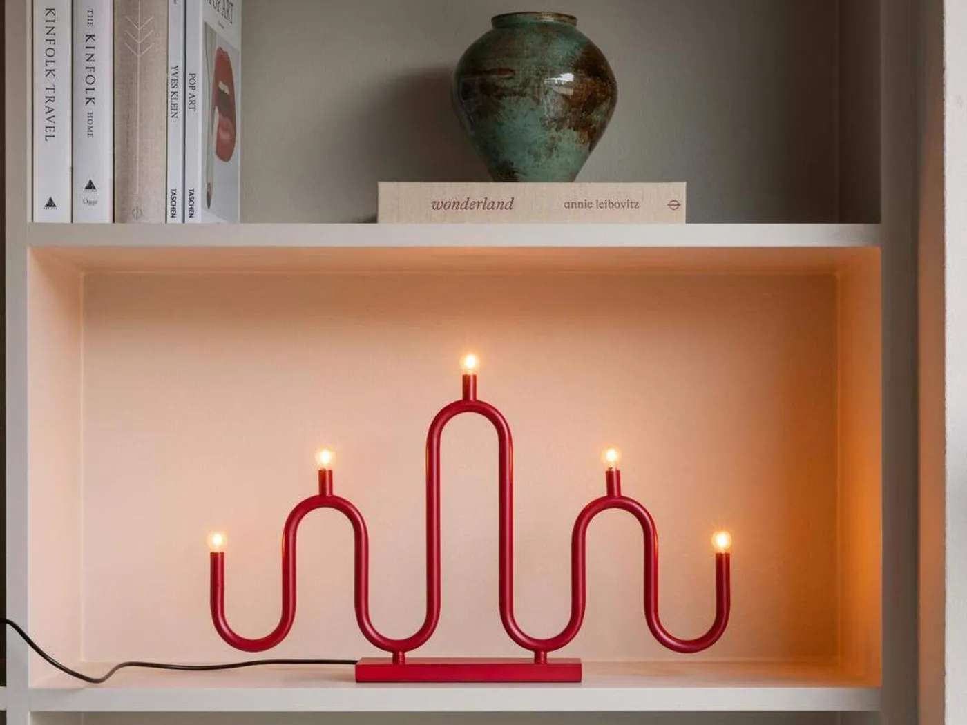 Noel 5 candleholder red// Noel 5 gyertyartó bordó