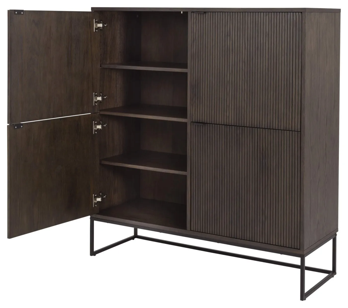 Bali highboard 4d smoked oak// Bali magas komód sötét tölgy 4d