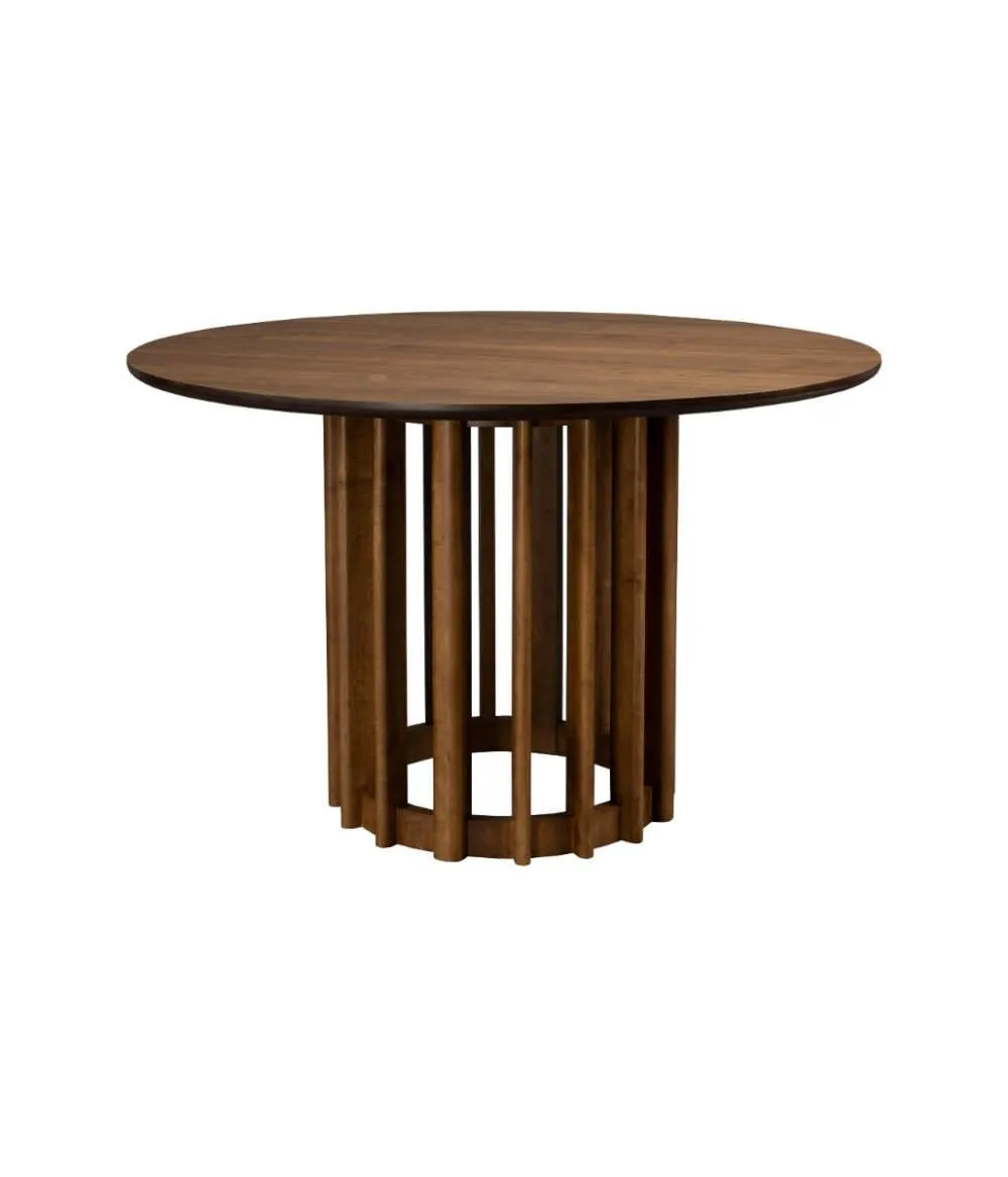 dutchbone- barlet - round- table - 120 cm - walnut- barlet- kerek- asztal- 120 cm - dió-
