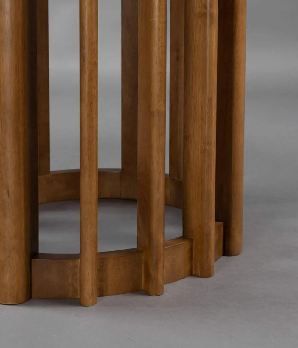 dutchbone- barlet - round- table - 120 cm - walnut- barlet- kerek- asztal- 120 cm - dió-