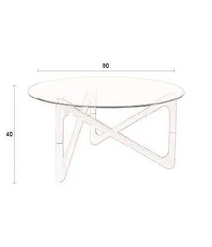 dutchbone- naia- coffee- table- walnut-naia - dohányzóasztal- dió-