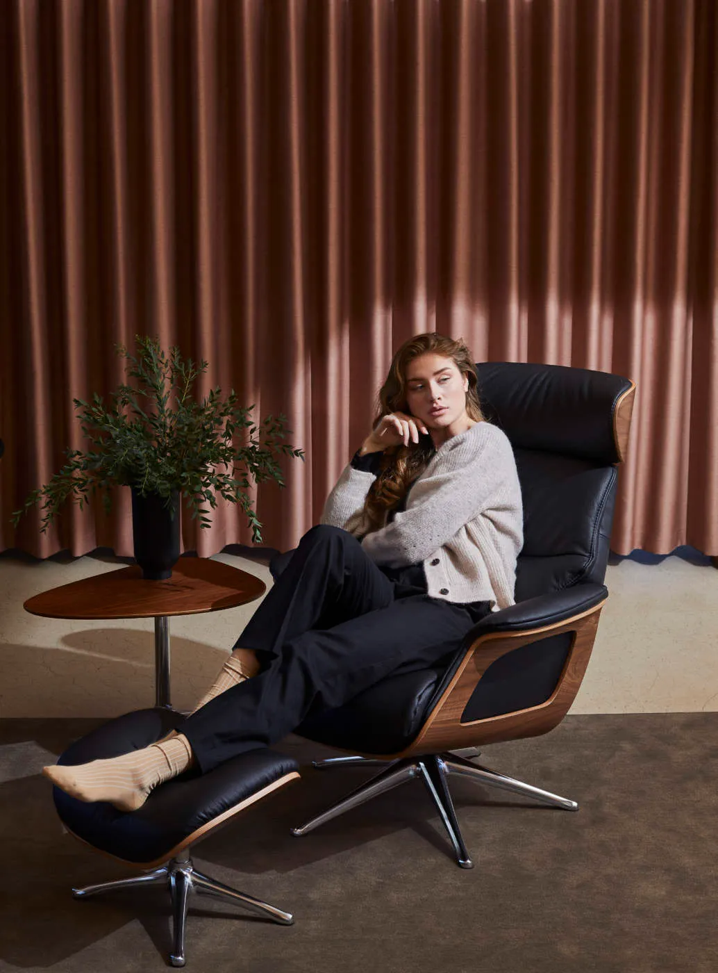 Flexlux Clement leather relax chair // Clement bőr relax fotel