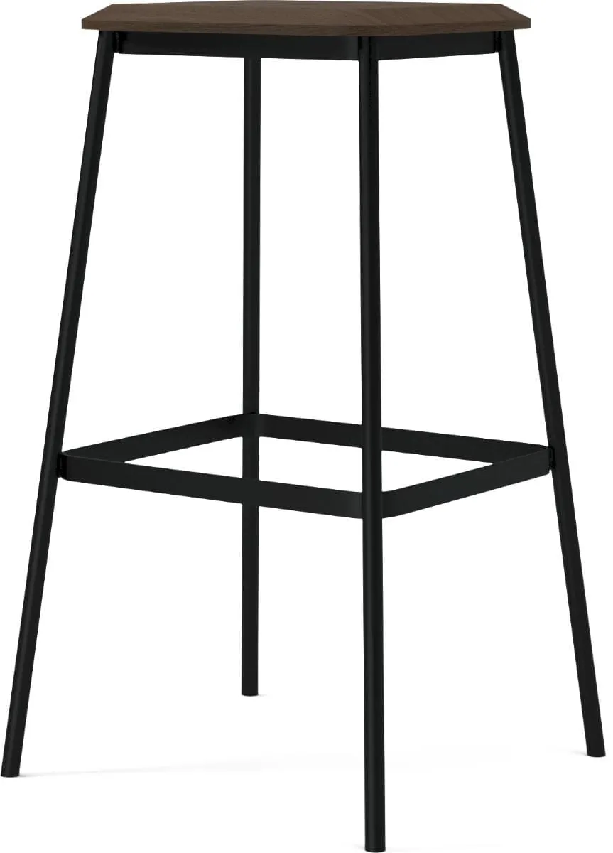 Facet high barstool - Smoked oak-0