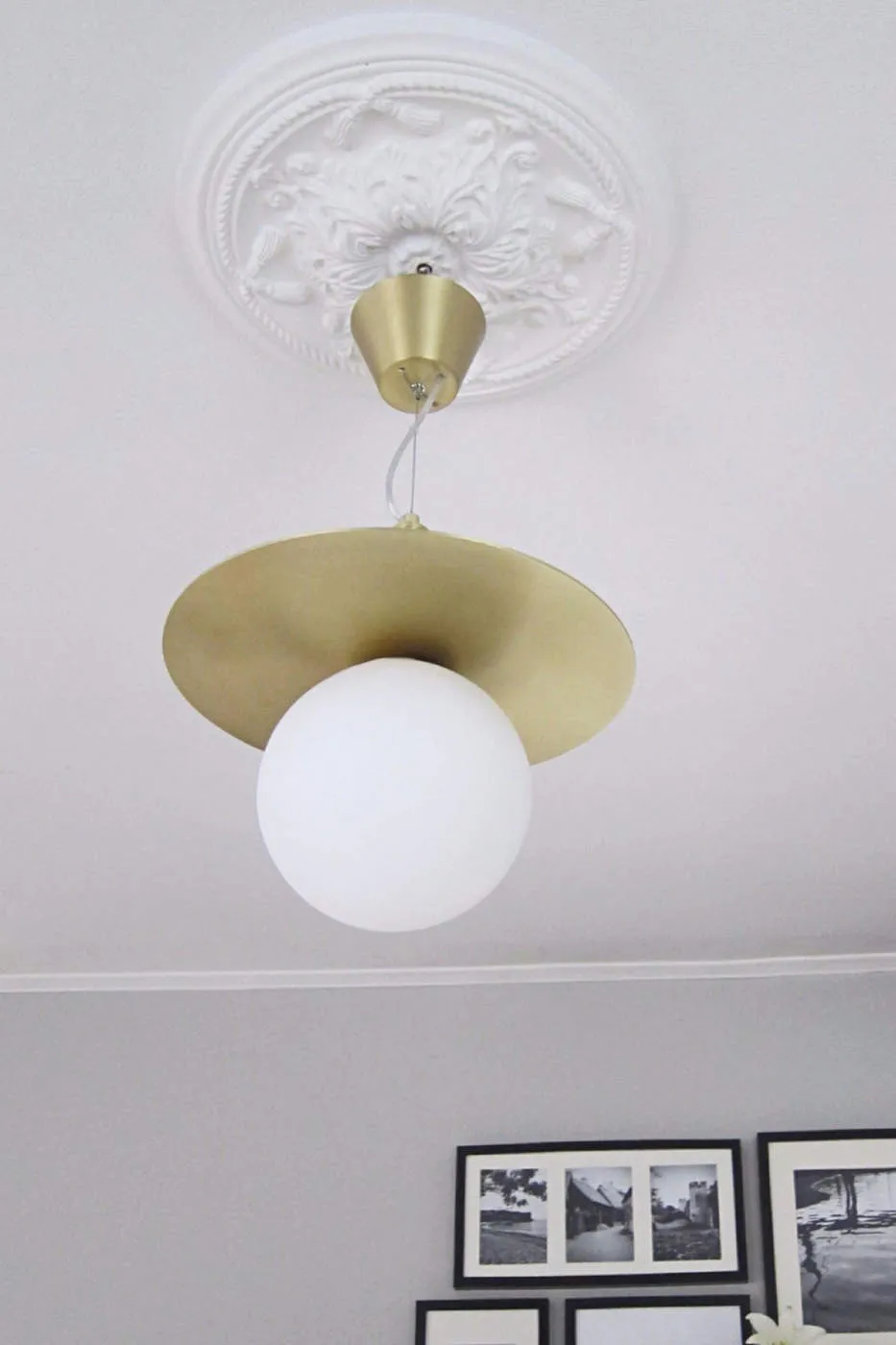 Globen Lighting Art Deco pendant white // Art Deco függőlámpa fehér