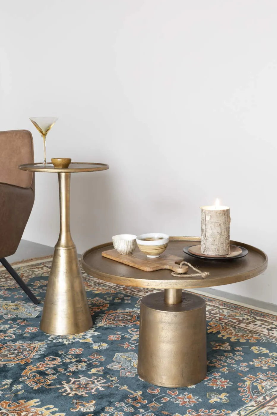 Mason coffee table antique brass// Mason dohányzóasztal réz