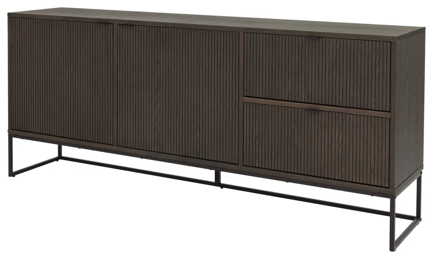 Bali sideboard 2 doors 2 drawers smoked oak// Bali komód 2d 2dr sötét tölgy