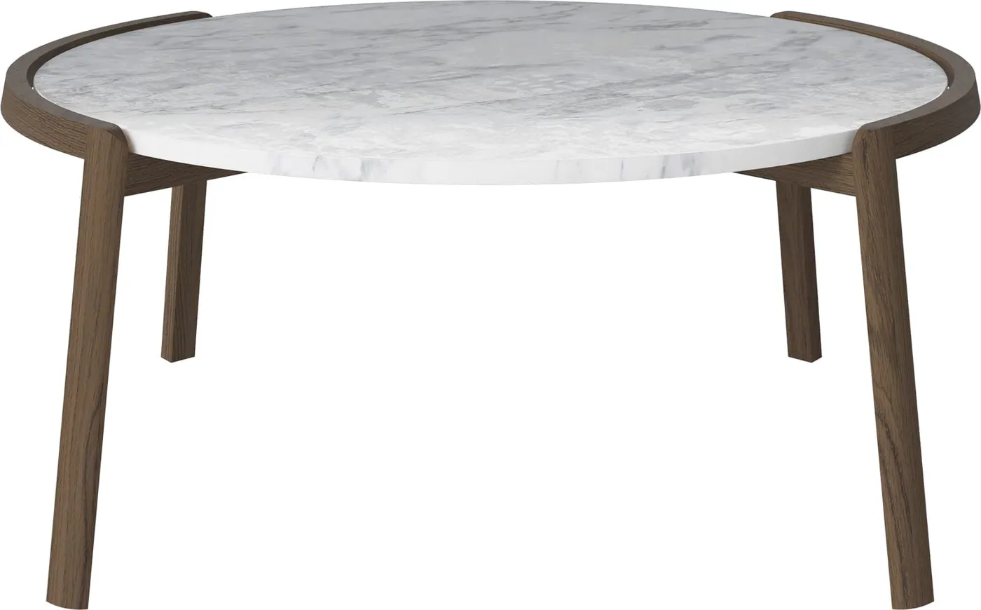 Mix coffee table - Large - White - Smoked Oak-0