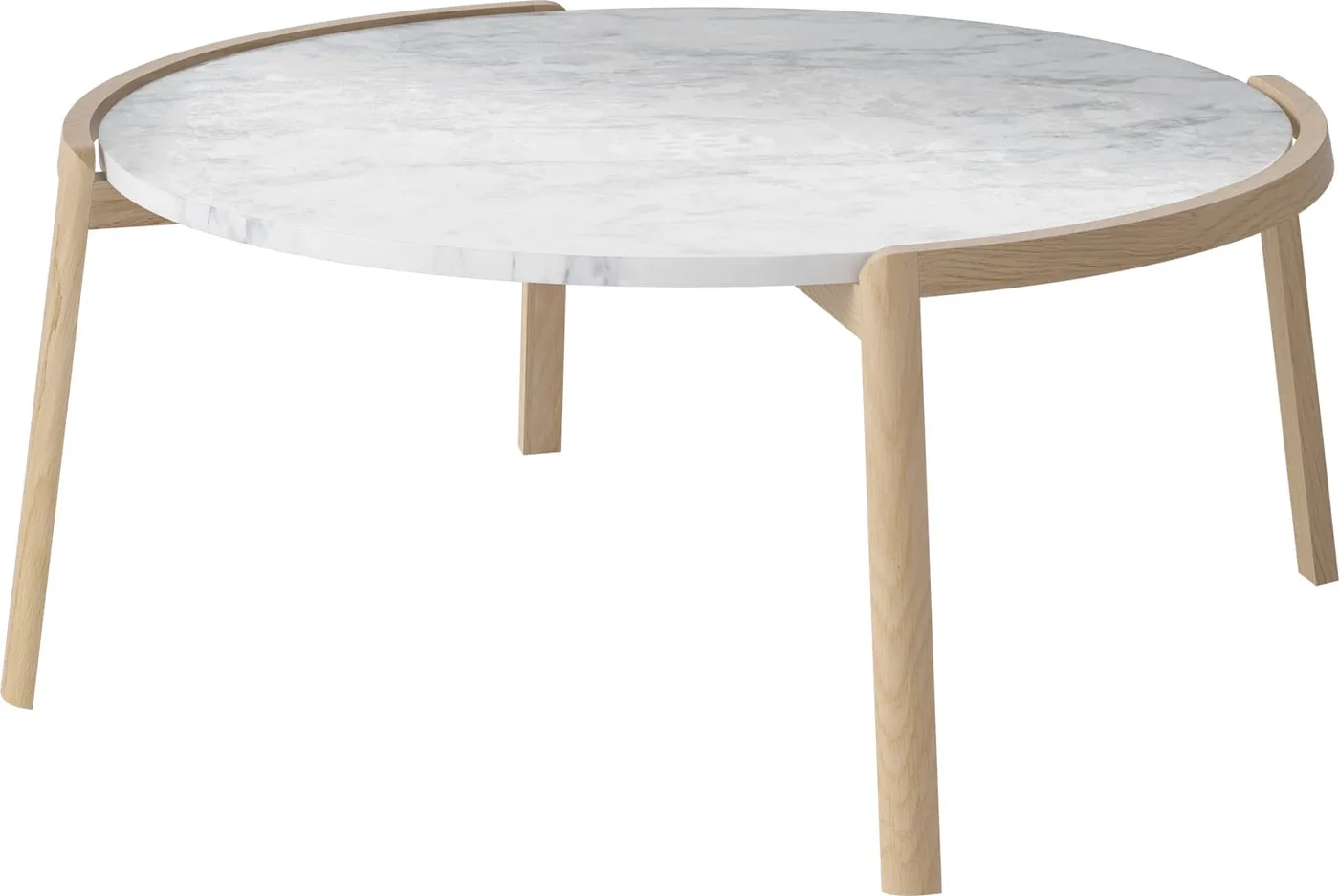 Mix coffee table - Large - White - White Oak-10747