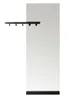 Shift Floor mirror w. coatrack - Blackstained oak/Left sided shelf-0