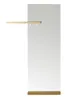 Shift Floor mirror w. coatrack - White oiled oak/Left sided shelf-0