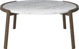 Mix coffee table - Large - White - Smoked Oak-0
