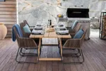 Brafab Laurion outdoor dining table natural enterior/kültéri ebédlőasztal fa enteriőr
