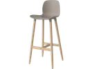 Seed high barstool 76 cm mocca white oak legs// Seed bárszék 76 cm mokka fehérített tölgy láb