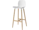 Seed high barstool 76 cm white white oak legs// Seed bárszék 76 cm fehér fehérített tölgy láb