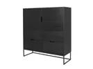 lipp- highboard- veneer- shadow - black - lipp- tálaló-furnérozott - sötétszürke