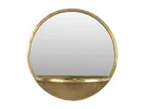 White Label Living Feyza mirror shelf round // White Label Living Feyza tükör polccal kerek