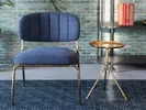 White Label Living Jolien lounge chair dark blue // White Label Living Jolien lounge szék sötétkék