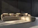 Torino 3 seater sofa with rounded chaise lounge// Torino 3 személyes kanapé lekerekített pihenőrésszel