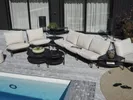 Blixt outdoor 3 seater modular sofa black clay beige// Blixt kültéri 3 személyes moduláris kanapé fekete agyagbézs