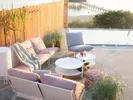 Blixt outdoor 3 seater modular sofa white dusty pink// Blixt kültéri 3 személyes moduláris kanapé fehér fáradt rózsaszín