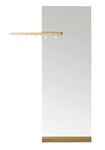 Shift Floor mirror w. coatrack - White oiled oak/Left sided shelf-0